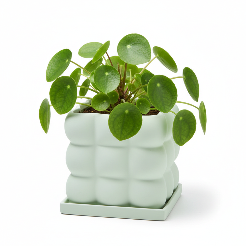 Photo de presentation du pot pilea menthe sur fond blanc