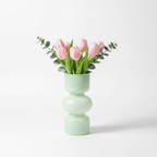 Photo de présentation du vase tulipe matcha en verre