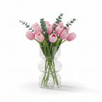 Photo de présentation du vase tulipe transparent en verre